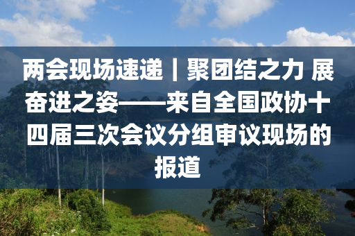 兩會(huì)現(xiàn)場(chǎng)速遞｜聚團(tuán)結(jié)之力 展奮進(jìn)之姿——來自全國政協(xié)十四屆三次會(huì)議分組審議現(xiàn)場(chǎng)的報(bào)道液壓動(dòng)力機(jī)械,元件制造