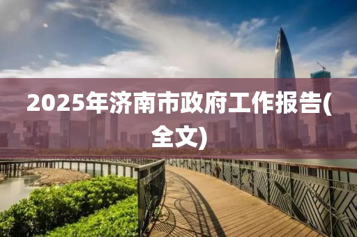 2025年濟南液壓動力機械,元件制造市政府工作報告(全文)