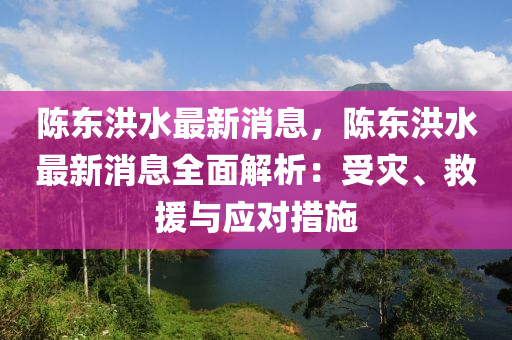 陳東液壓動(dòng)力機(jī)械,元件制造洪水最新消息，陳東洪水最新消息全面解析：受災(zāi)、救援與應(yīng)對(duì)措施