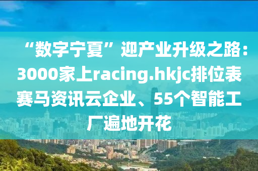 “數(shù)字寧夏”迎產(chǎn)業(yè)升級之路：3000家上racing.hkjc排位表賽馬資訊云企業(yè)、55個智能工廠遍地開花