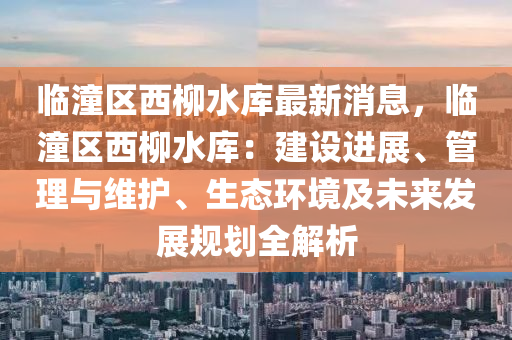 臨潼區(qū)西柳水庫最新消息，液壓動力機(jī)械,元件制造臨潼區(qū)西柳水庫：建設(shè)進(jìn)展、管理與維護(hù)、生態(tài)環(huán)境及未來發(fā)展規(guī)劃全解析