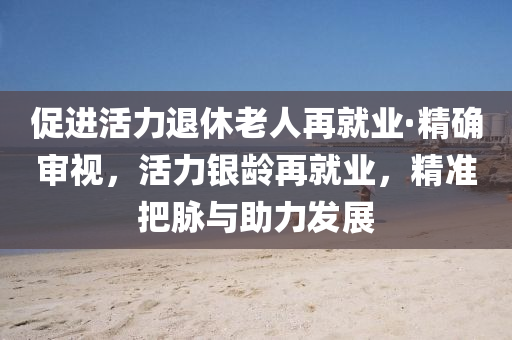 促進活力退休老人再就業(yè)·精確審視，活力銀齡再就業(yè)，精準把脈與助力發(fā)展液壓動力機械,元件制造