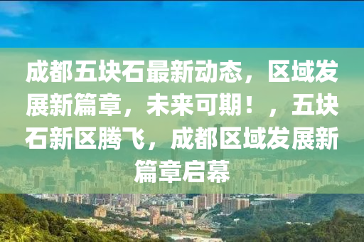 成都五塊石最新動態(tài)，區(qū)域發(fā)展新篇章，未來可期！，五塊石新區(qū)騰飛，成都區(qū)域發(fā)展新篇章啟幕