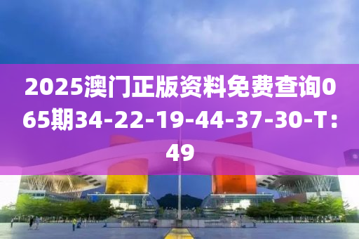 2025澳門正版資料免費查詢065期34-22-19-44-37-30-T：49