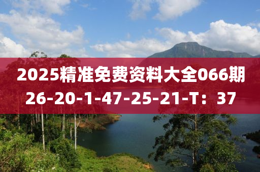 2025精準(zhǔn)免費(fèi)資料大全066期26-20-1-47-25-21-T：37