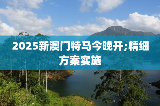 2025新澳門特馬今晚開;精細方案實施