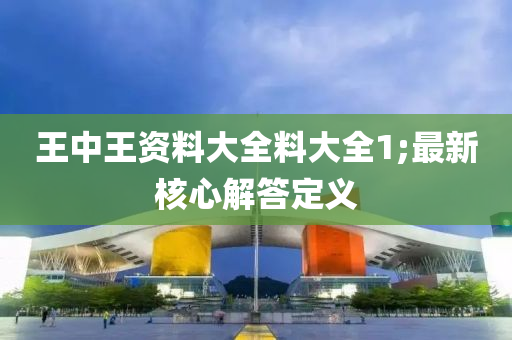 王中王資料大全料大全1;最新核心解答定義