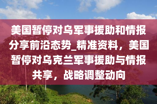 美國暫停對烏軍事援助和情報(bào)分享前沿態(tài)勢_精準(zhǔn)資料，美國暫停對烏克蘭軍事援助與情報(bào)共享，戰(zhàn)略調(diào)整動向