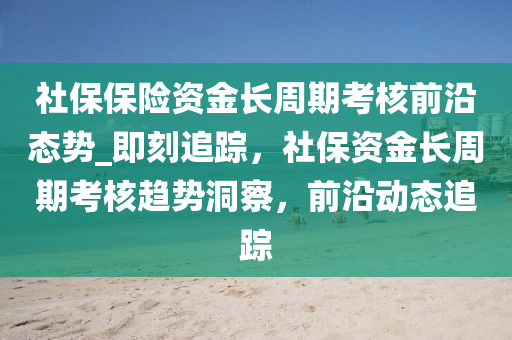 社保保險資金長周期考核前沿態(tài)勢_即刻追蹤，社保資金長周期考核趨勢洞察，前沿動態(tài)追蹤