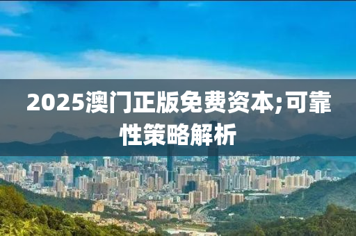 2025澳門正版免費資本;可靠性策略解析液壓動力機械,元件制造