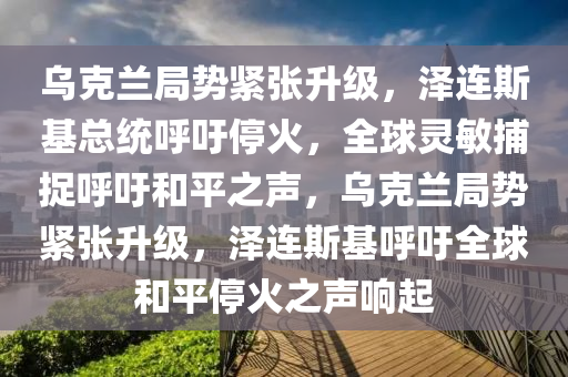 烏克蘭局勢緊張升級，澤連斯基總統(tǒng)呼吁?；穑蜢`敏捕捉呼吁和平之聲，烏克蘭局勢緊張升級，澤連斯基呼吁全球和平?；鹬曧懫鹨簤簞恿C械,元件制造