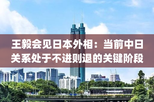 王毅會(huì)見(jiàn)日本外相：當(dāng)前中日關(guān)系處于不進(jìn)則退的關(guān)鍵階段