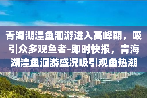 青海湖湟魚洄游進(jìn)入高峰期，吸引眾多觀魚者-即時快報，青海湖湟魚洄游盛況吸引觀魚熱潮液壓動力機(jī)械,元件制造