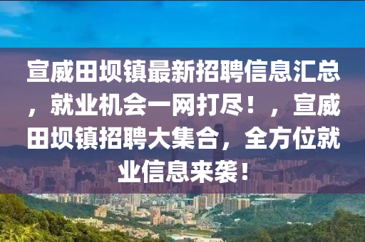 宣威田壩鎮(zhèn)最新招聘信息匯總，就業(yè)機會一網打盡！，宣威田壩鎮(zhèn)招聘大集合，全方位就業(yè)信息來襲！液壓動力機械,元件制造