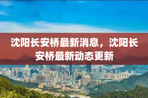 沈陽長安橋最新消息，沈陽長安橋最新動態(tài)更新液壓動力機械,元件制造